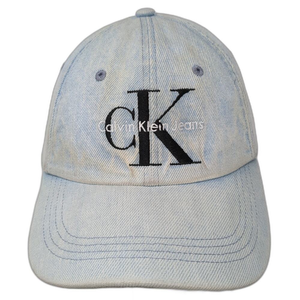 Calvin Klein Slideback Baseball Cap Blue One Size Adjustable Embroidered Outdoor